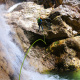 One of many rappels in Rio Simon canyon in Italy.